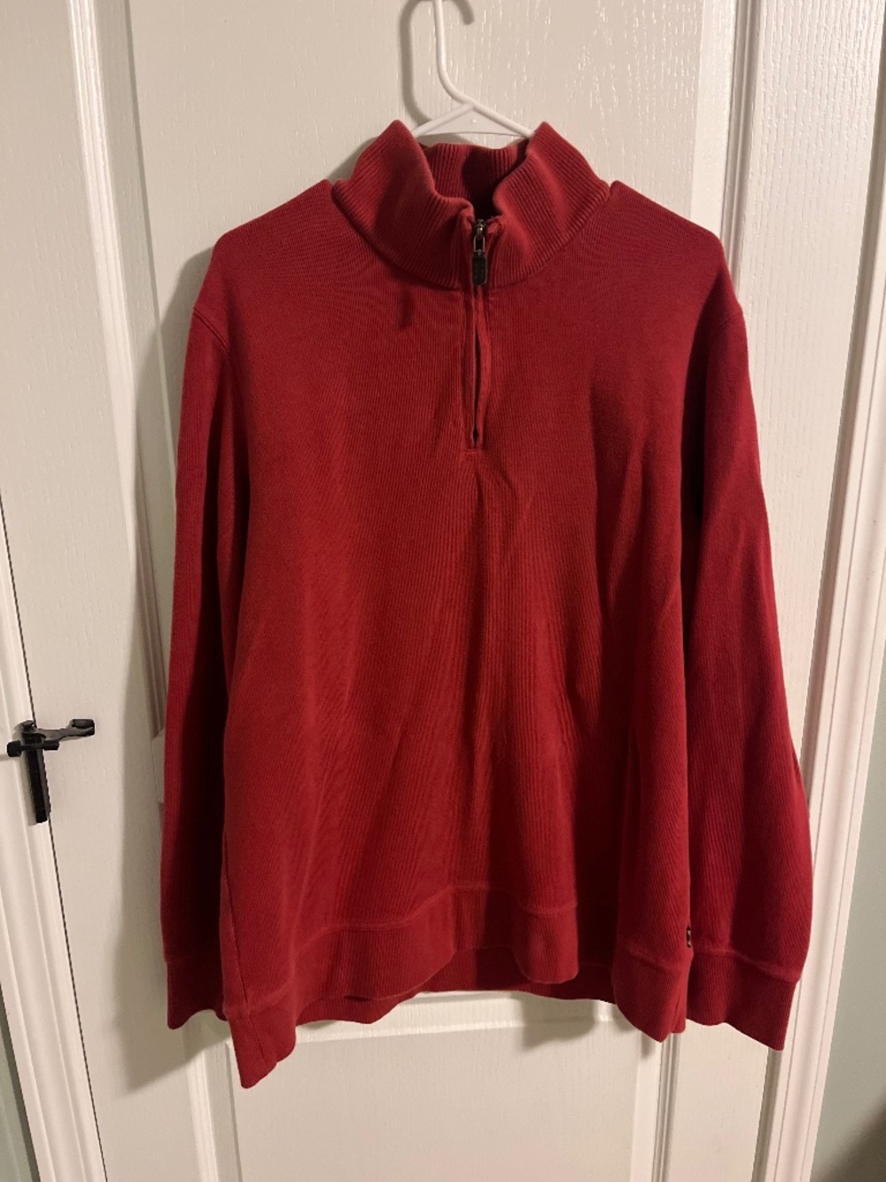 Eddie Bauer Quarter Zip Red Pullover Men’s XL